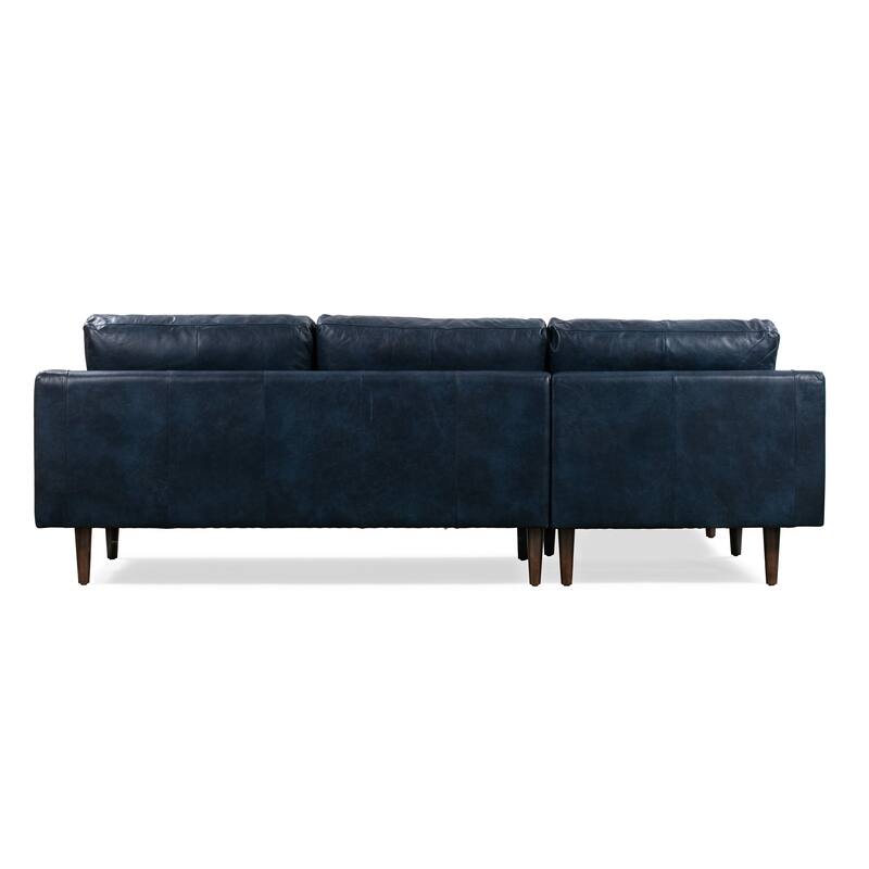 Poly & Bark Napa 104.5" Left Sectional Sofa - Full Grain Genuine Italian Leather