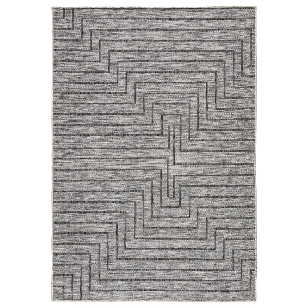 Nikki Chu Xantho Indoor/ Outdoor Geometric Gray Area Rug