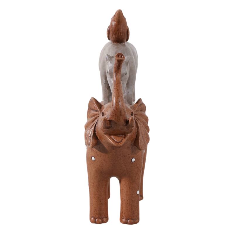 Decorative Stacked Animal Figurines - 8" Multi