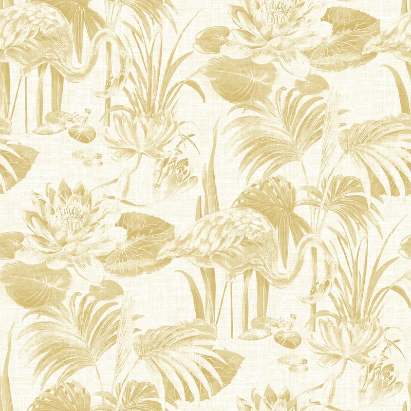 A-Street Prints Frolic Wheat Lagoon Wallpaper