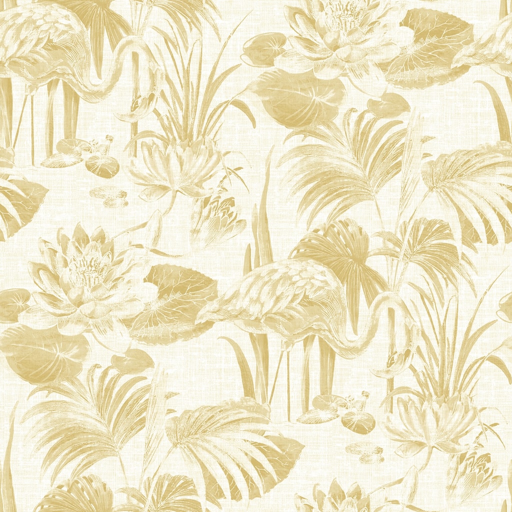 A-Street Prints Frolic Wheat Lagoon Wallpaper