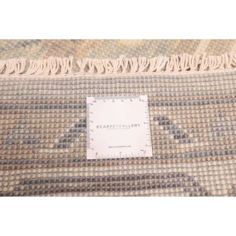 ECARPETGALLERY Hand-knotted Modern Oushak Sage Wool Rug - 9'0 x 12'3