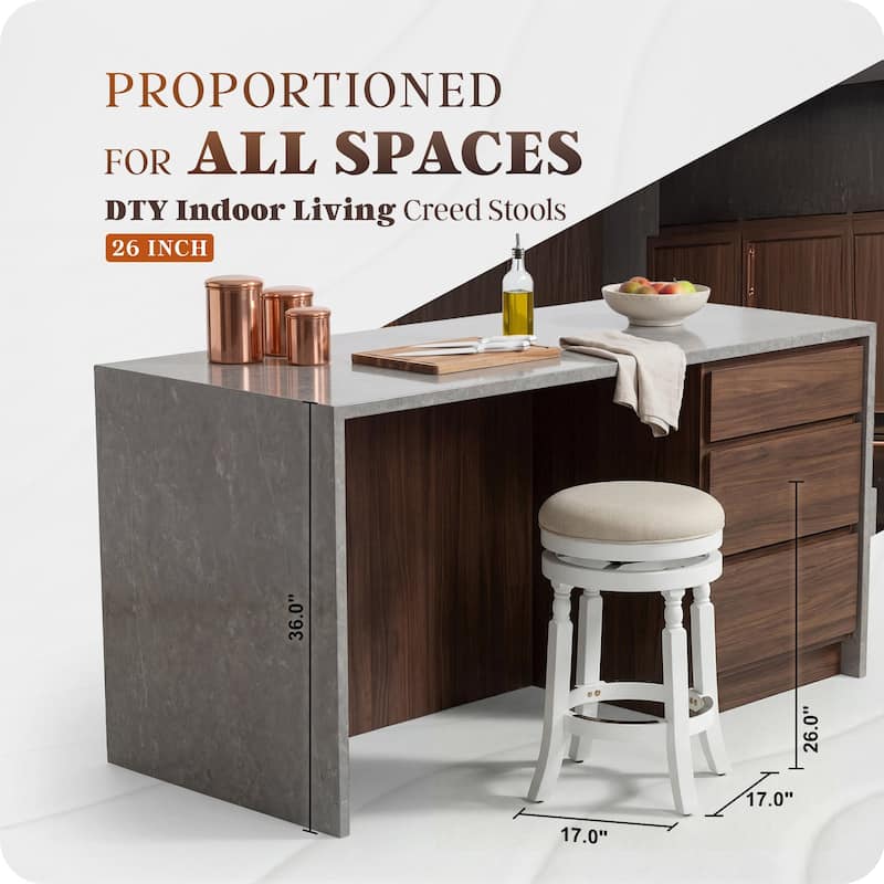 DTY Indoor Living Palmer Lake Backless Swivel Counter or Bar Stool