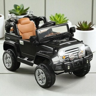 12V Kids Electric Ride-On Off-Road Truck with Remote Control, MP3 Player, Horn, Headlights, Opening Doors, Trunk, for Ages 3-6
