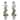 Puleo International 4' Set of 2 Pre-Lit Artificial Lamp Posts with Decorative Pot