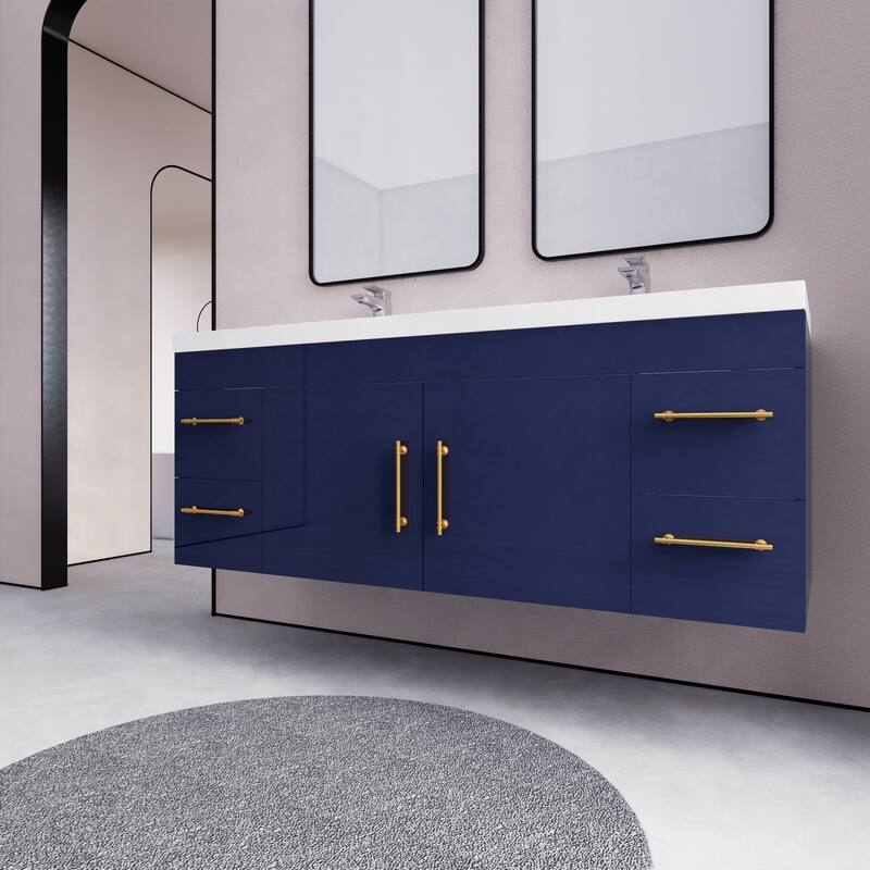 Eliza 60'' Wall Mounted Vanity with Double Sink