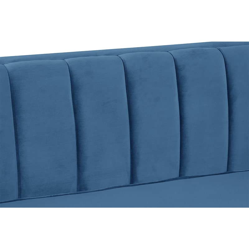 Morden Fort Modern 2 Pieces of Loveseat and Sofa Couch Set with Dutch Velvet Grey, Iron Legs