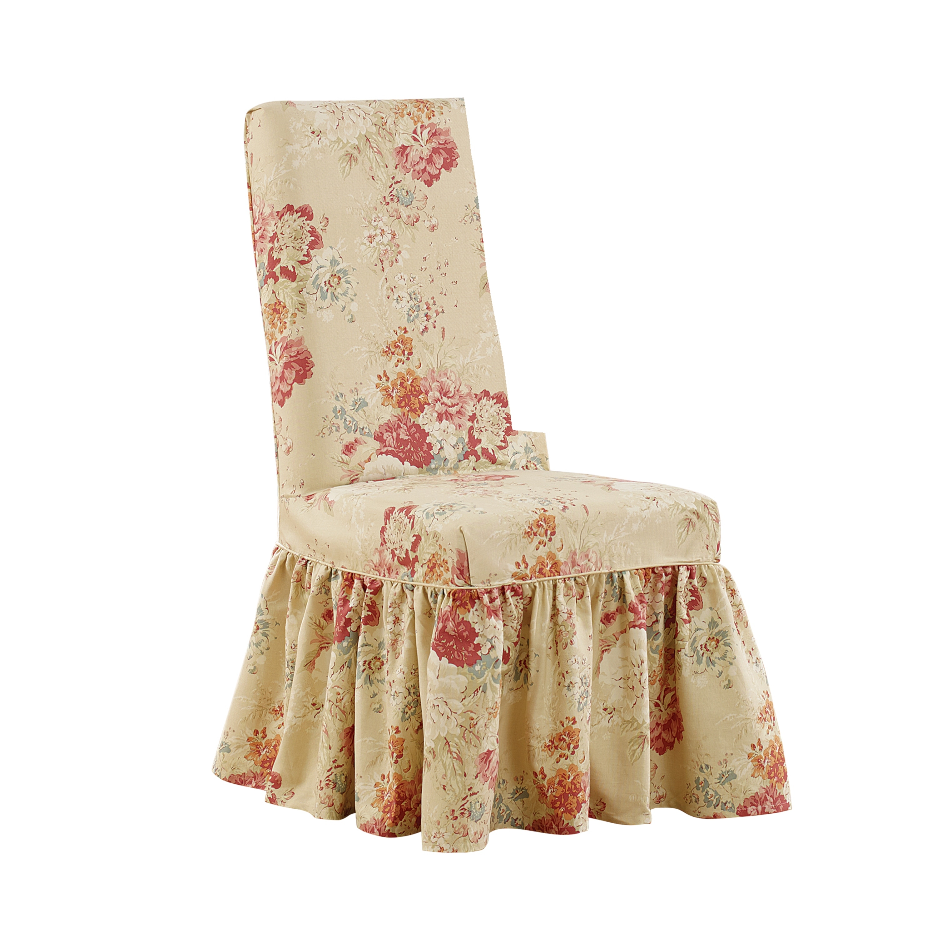 Waverly Ballad Bouquet Long Dining Chair Slipcover On Sale Bed