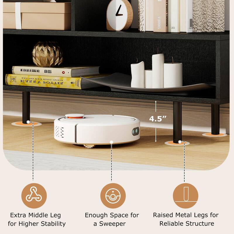 Costway 3 Cubby TV Stand for TVs up to 70" Entertainment Center Media - See Details