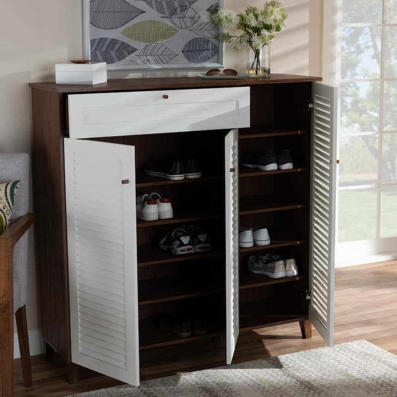 Carson Carrington Agnew Modern and Contemporary 11-shelf Shoe Cabinet
