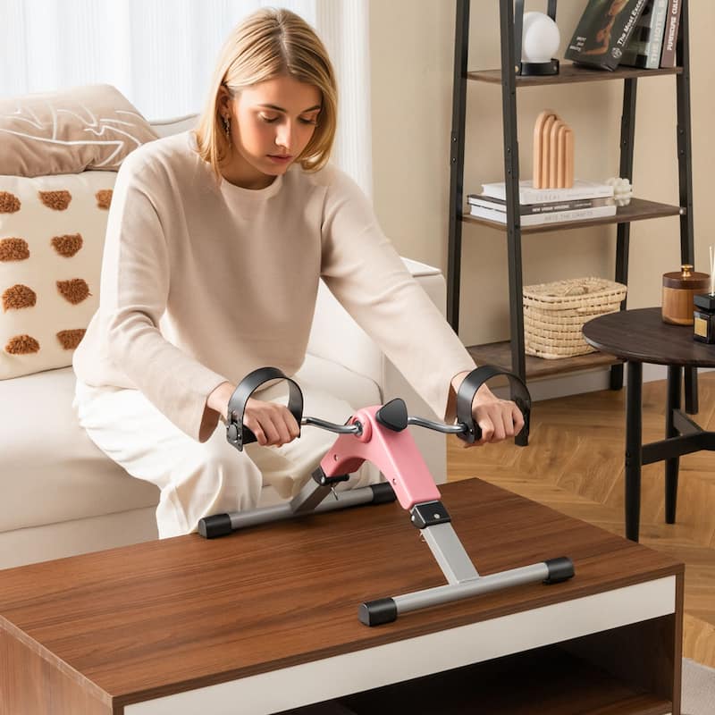 Costway Under Desk Exercise Bike Pedal Exerciser with LCD Display for - See Details