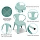 preview thumbnail 9 of 8, Gymax 3 Pcs Kids Dining Set Square Table & 2 Armchairs Play Learn