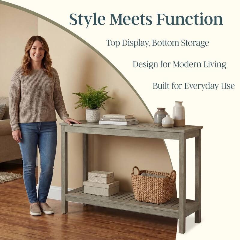 DTY Outdoor Living Longs Peak Eucalyptus Console Table