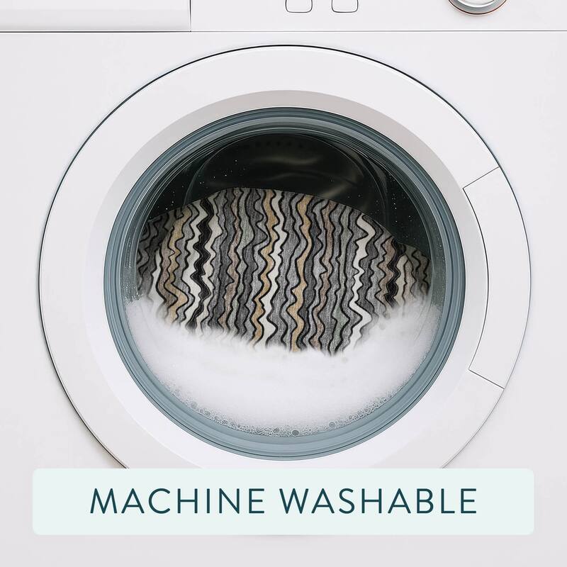 Machine Washable Indoor/ Outdoor Ziggy Stripe Chantille Rug