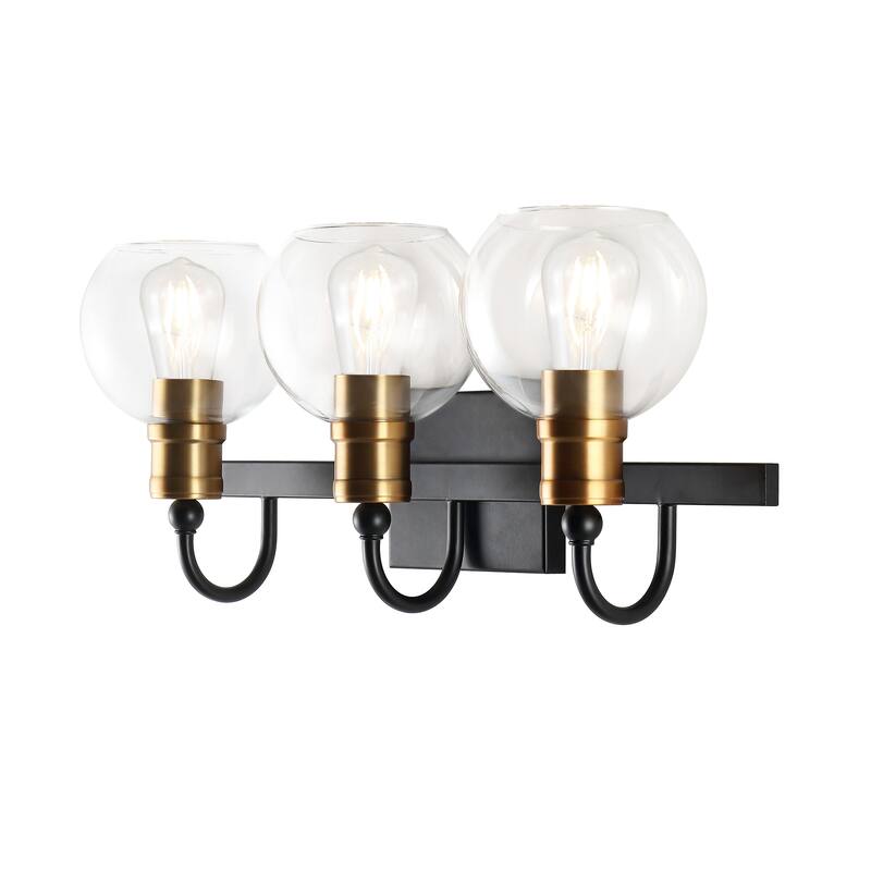Kurtz Iron/Glass Rustic Vintage LED Vanity Light, by JONATHAN Y