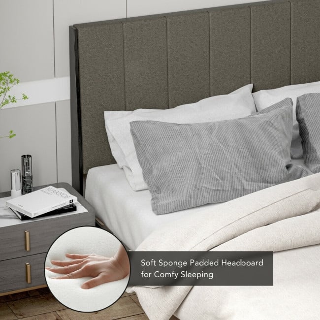 Upholstered Tufted Bed Frame without Mattress - Queen