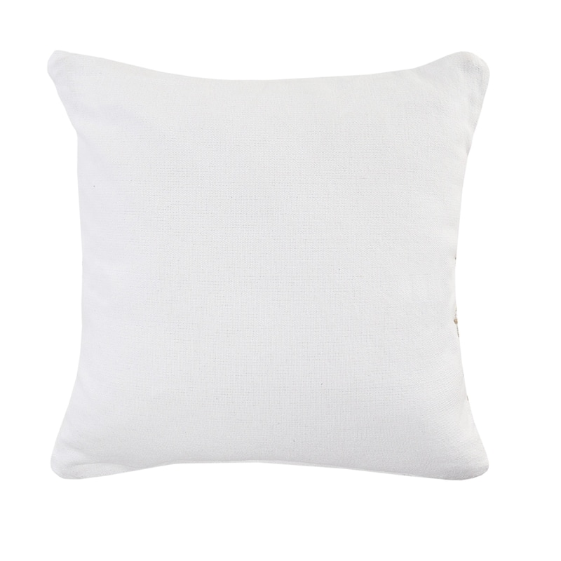 Sevita Reed Natural/White Bordered Cotton Throw Pillow, Set of 2