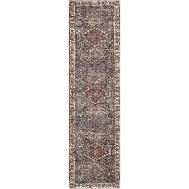 Well Woven Lotus Ripon Vintage Medallion Machine Washable Area Rug