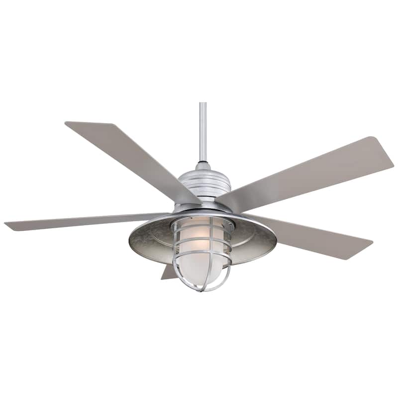 Minka Aire Rainman 5 Blade 54 Inch Ceiling Fan With LED Light Kit - Galvanized