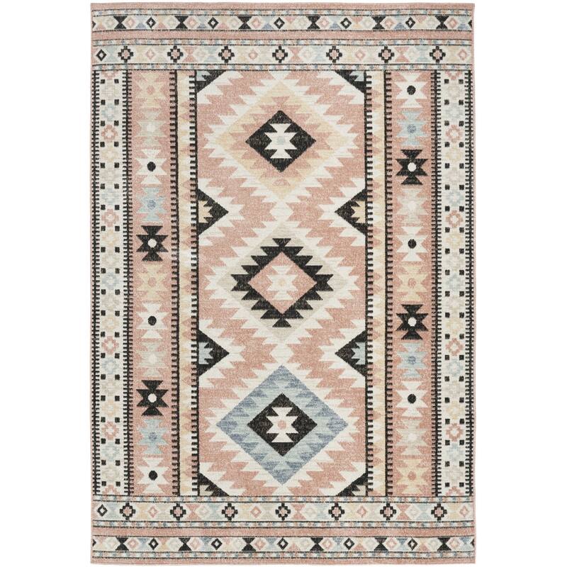 HomeRoots Geometric Bohemian Rectangle Area Rug