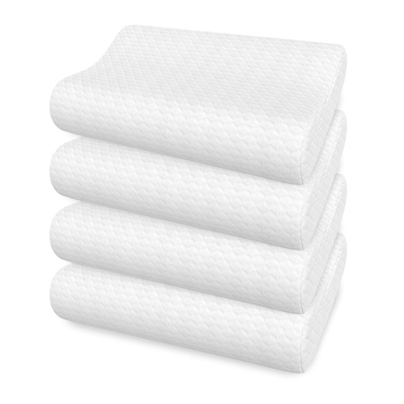 Bodipedic Classics Gel-Infused Contour Memory Foam Bed Pillow - White