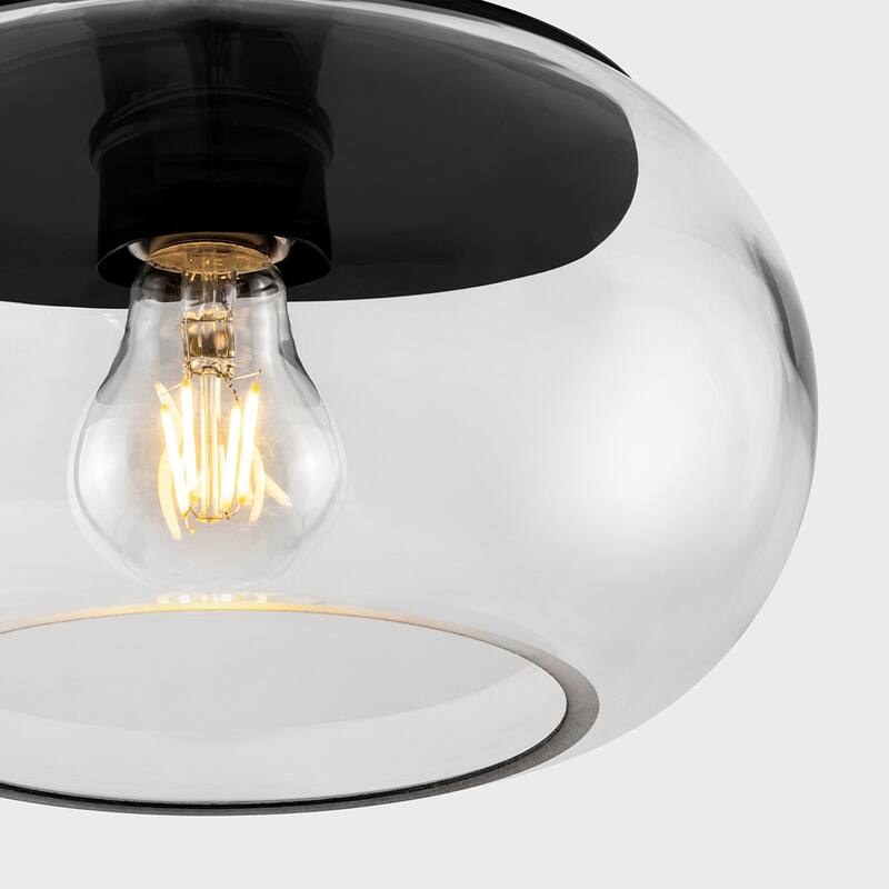 KAWOTI 1-Light Adjustable Glass Pendant