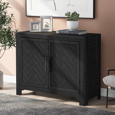 Modern Cabinets with Unique Design Doors with 1 Adjustable Shelves