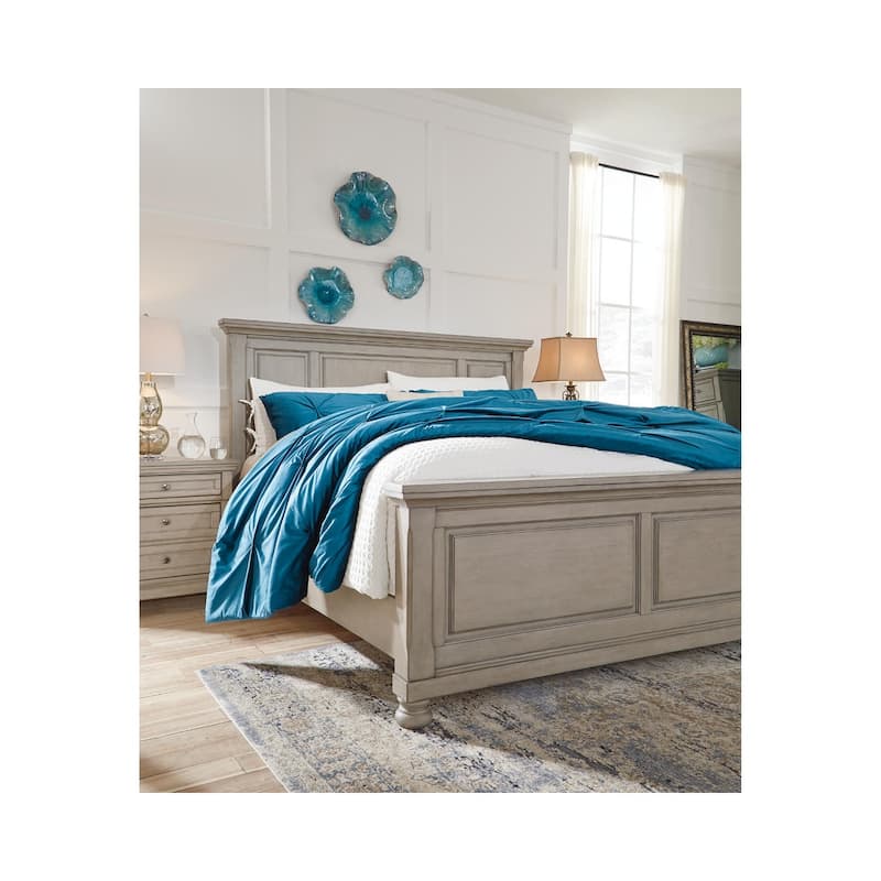 The Gray Barn Canterbury Burnished Grey Light Grey Panel Bed