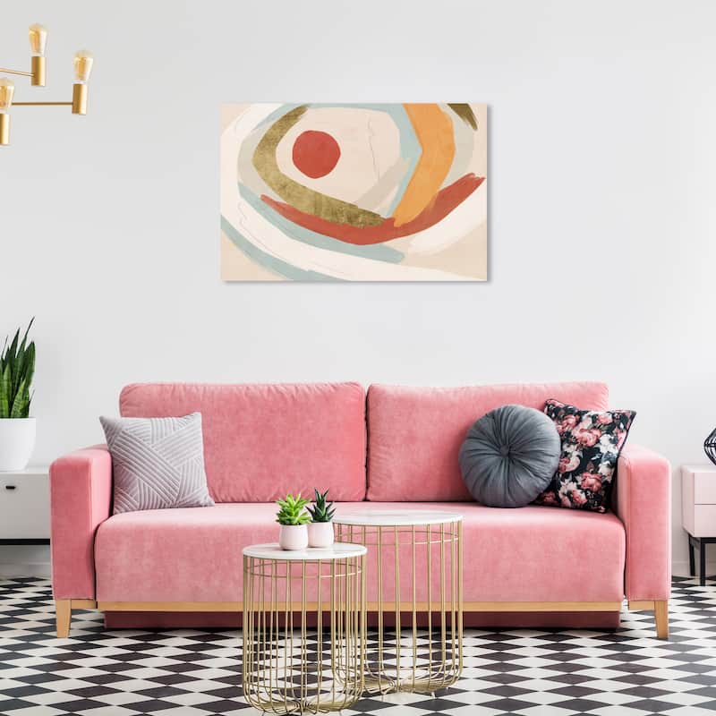 Wynwood Studio Canvas Abstract Sunset Breeze White and Cream White Modern & Contemporary Wall Art Canvas Print - 24 x 36