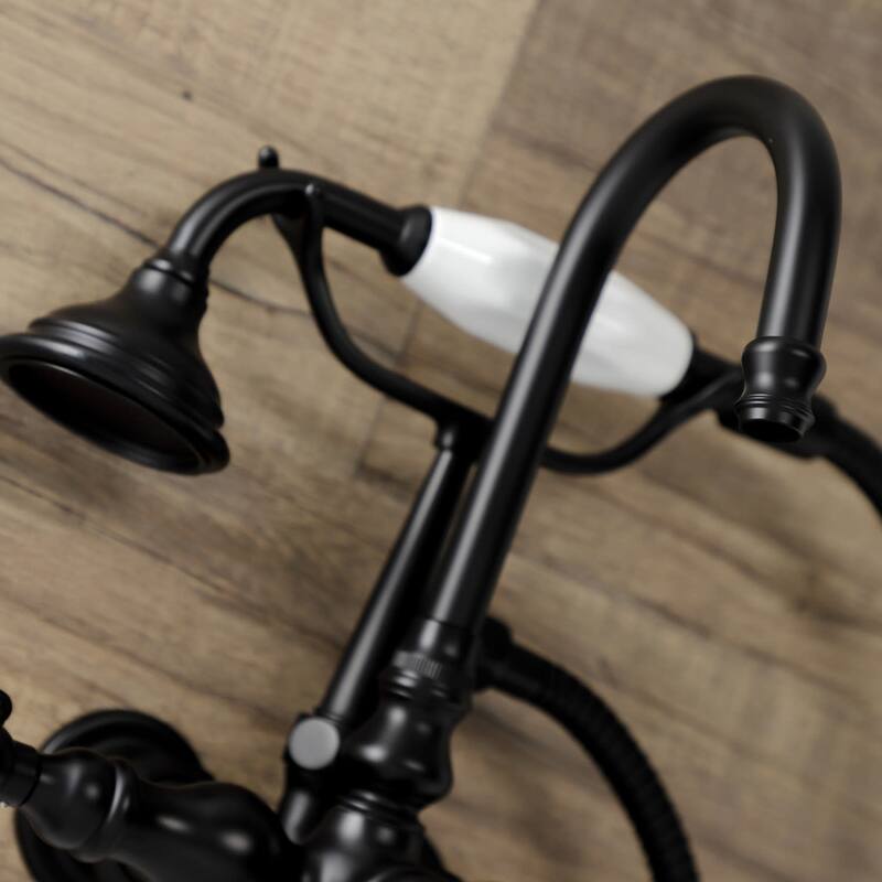 Kingston Brass Aqua Vintage Wall Mounted Clawfoot Tub Filler with