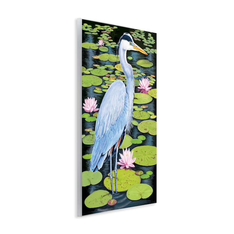 Stupell Heron Among Pond Lilies Wall Plaque Art Design By Rosiland Solomon