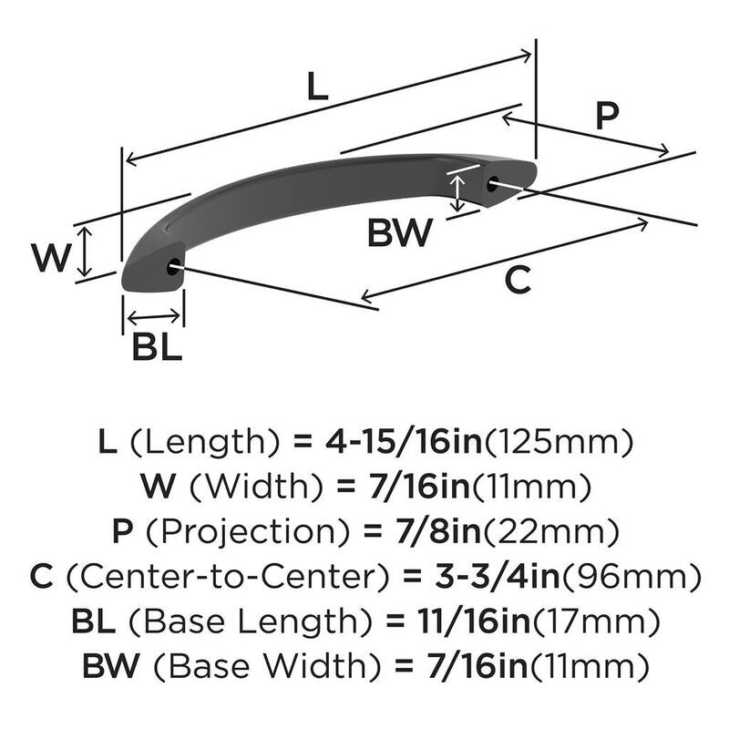 Amerock BP37356 Arc 3-3/4" Center to Center Arch Cabinet Pull - Champagne Bronze