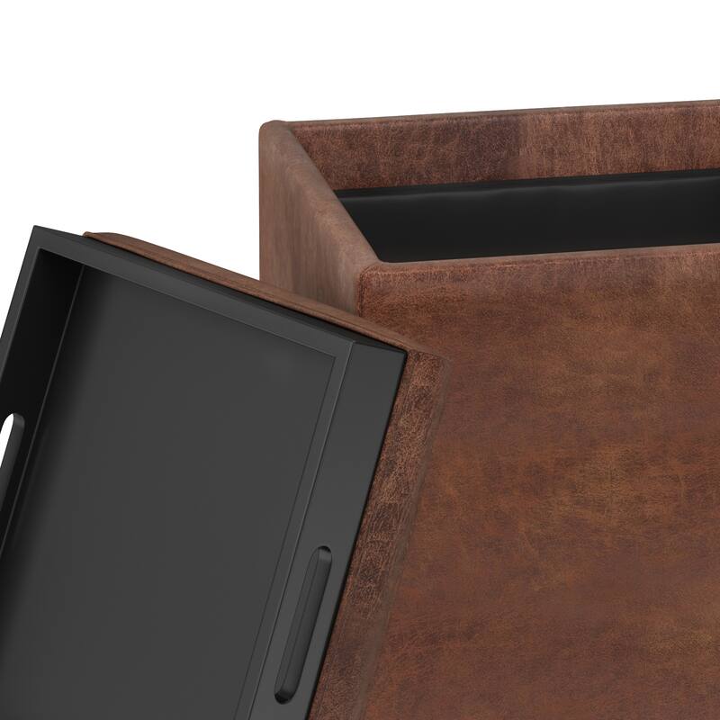 Cube Storage Ottoman with Tray