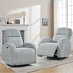 preview thumbnail 6 of 54, Power Swivel Rocker Glider Nursery Recliner with USB Port Set of 2 Grey - Corduroy