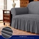 preview thumbnail 30 of 40, Subrtex 1 Piece Armchair Slipcover Seersucker Skirt Stretch Spandex Furniture Protector