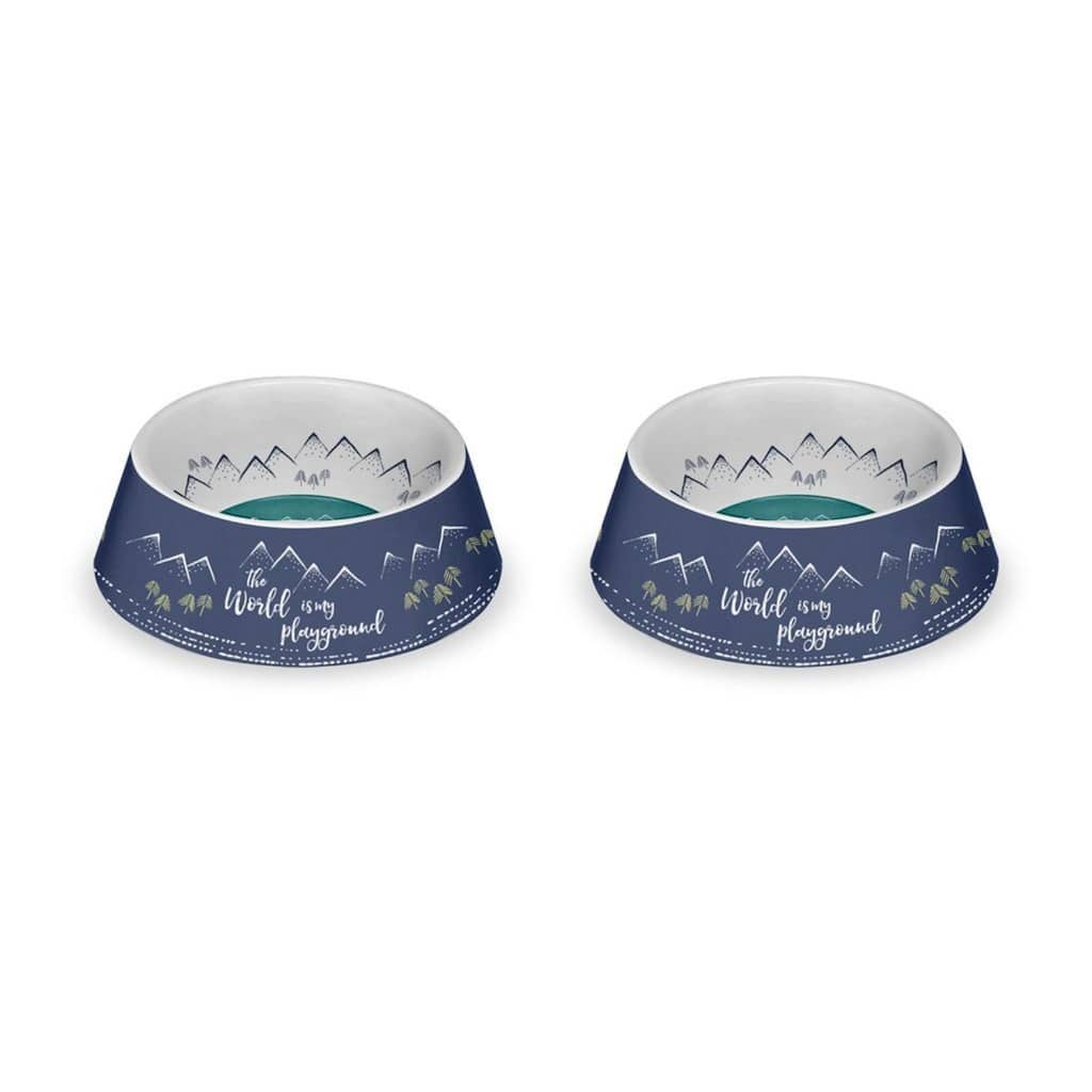 Tarhong Playground Melamine Pet Bowl - Set of 2