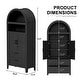 preview thumbnail 2 of 8, Arched Storage Cabinet Display Shelves 2 Drawers