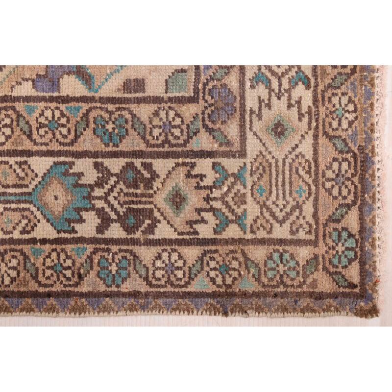 ECARPETGALLERY Hand-knotted Antalya Vintage Brown Wool Rug - 4'4 x 11'1