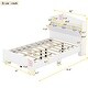 preview thumbnail 36 of 34, Wooden Full/Twin Size House Bed with Storage Headboard for Kids, Sturdy Plywood and Particle Board Construction