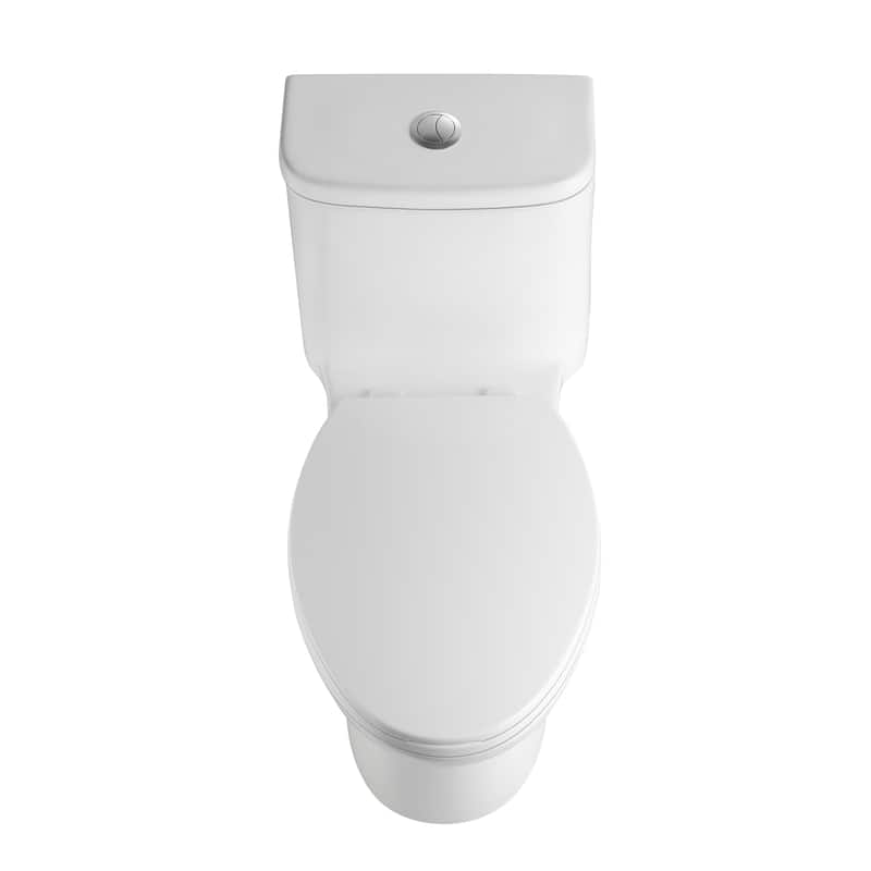 One Piece Toilet ADA 17", Dual Flush 1.1/1.6GPF, 12" Rough-In, Rimless