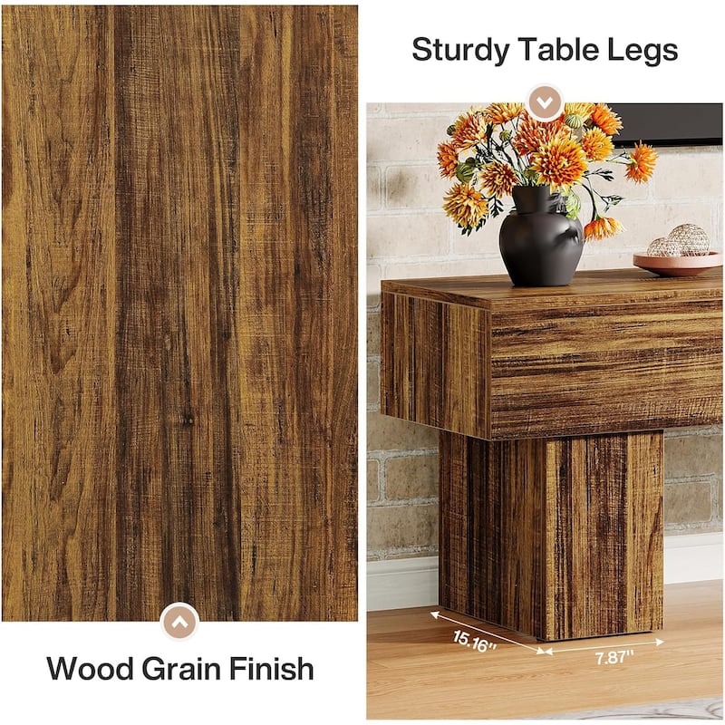 63" TV Stand, Low TV Console Table for 55/60/65 Inches