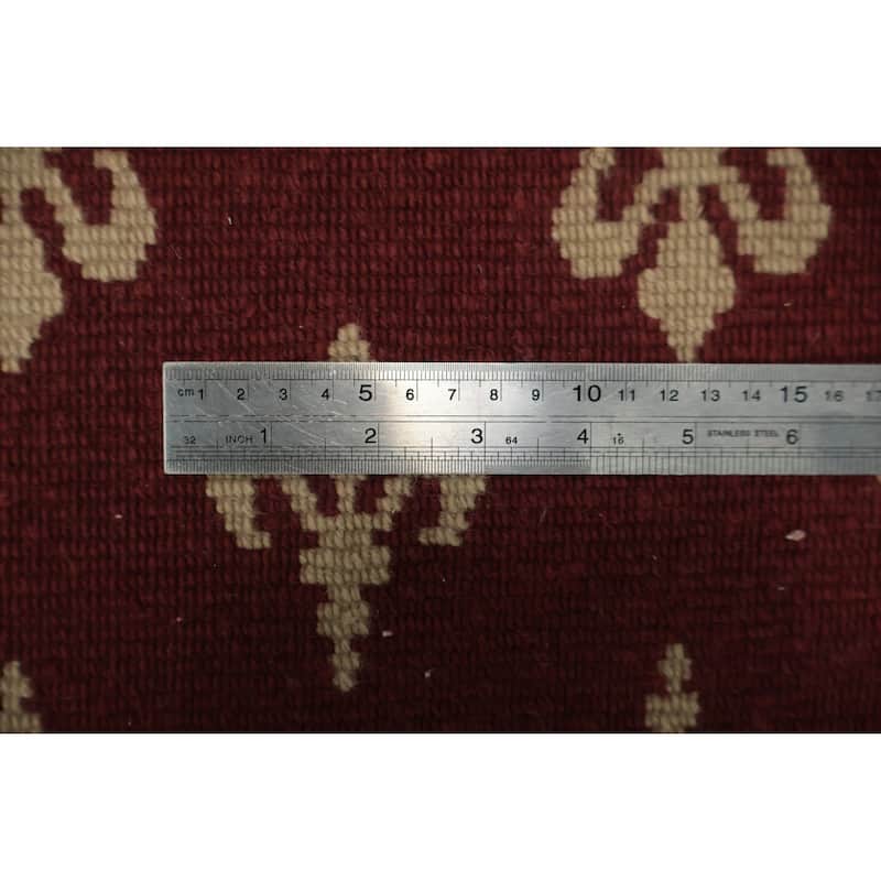 Hand Knotted Oriental 100% Wool Carpet Modern All-Over Oranges & Rust Nepalese Area Rug - 5' 11'' X 4' 1''