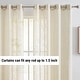 preview thumbnail 21 of 94, HLC.me Abbey Faux Linen Textured Semi Sheer Privacy Light Filtering Transparent Window Grommet Curtain Panels, Pair