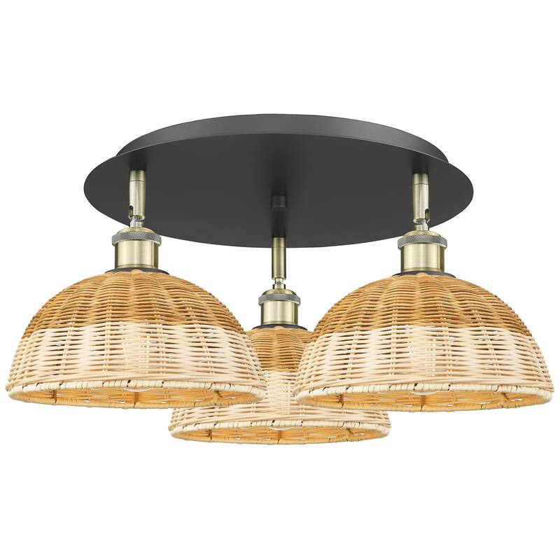 Innovations Lighting Endless Possibilities Ballston - Bristol Natural II - 3 Light 21" Flush Mount