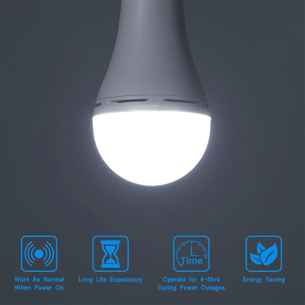Ampoule LED Bulb avec batterie Li-Ion A70 E27/7W/230V 4000K