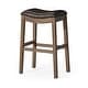 preview thumbnail 46 of 98, Maven Lane 31" Adrien Saddle Kitchen Bar Height Stool - N/A Single - Walnut Vegan Leather
