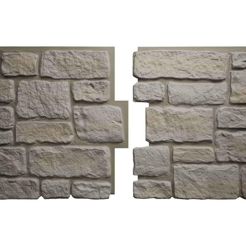 EverStone Cobblestone Faux Stone Panel, 48"W x 23 3/4"H x 1 1/8"D