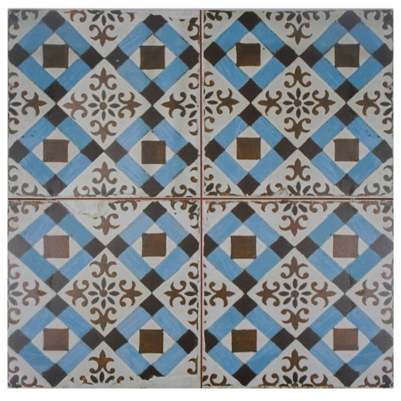 Merola Tile Kings Original Millbasin 17-5/8" x 17-5/8" Ceramic Floor and Wall Tile