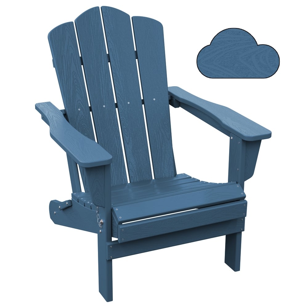 Outdoor HDPE Folding Classic Adirondack Chair All-Weather