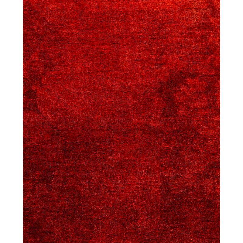 Overdyed One-of-a-Kind Hand-Knotted Area Rug - Orange - 3' 3" x 5' 2"